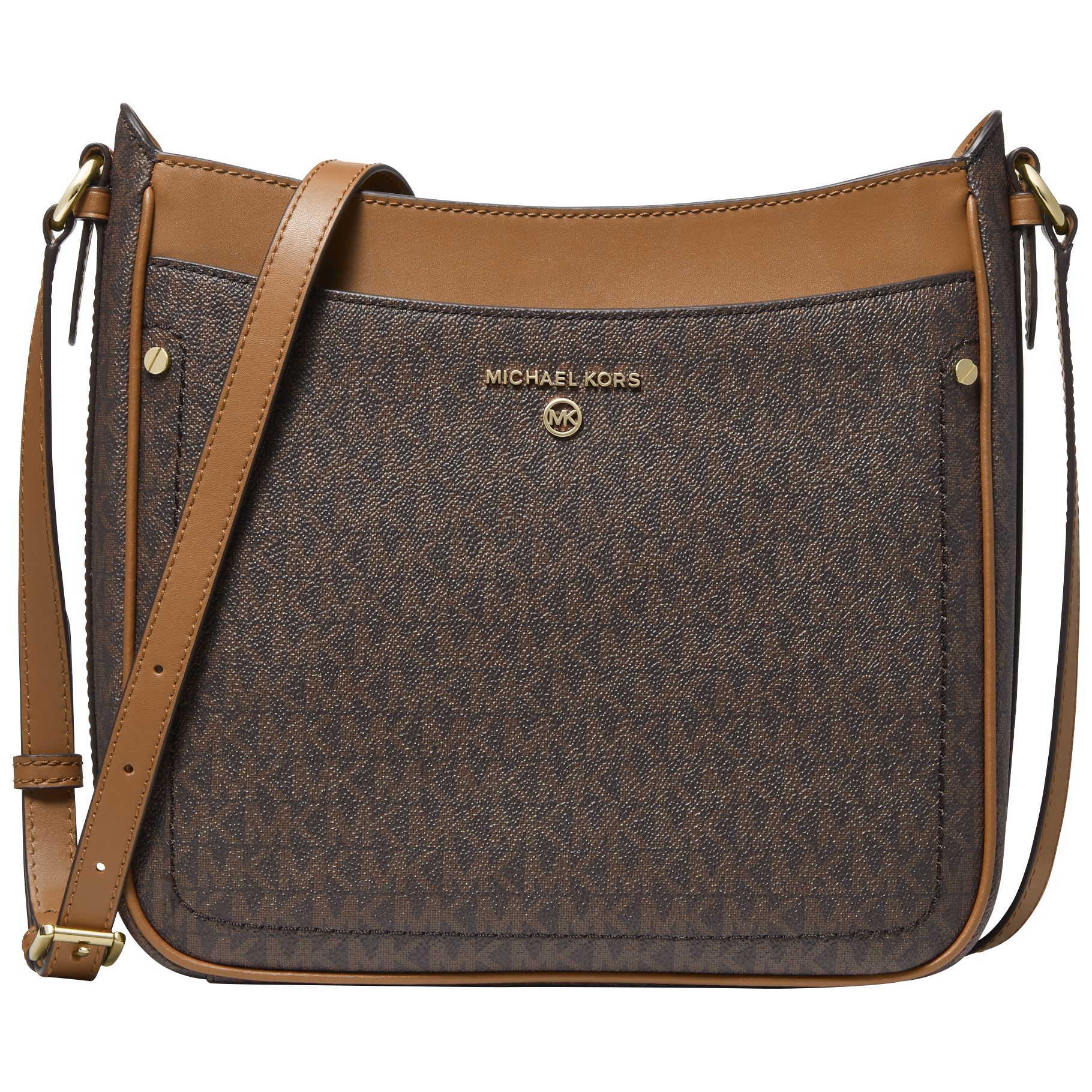 MICHAEL Michael Kors Monogram Water Bottle Crossbody Bag in Brown