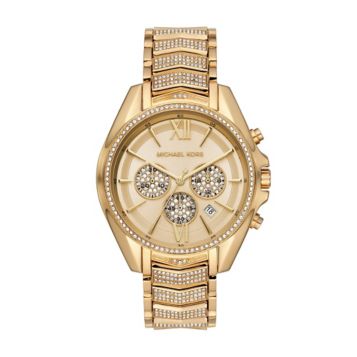 Fingerhut - Michael Kors Women's Whitney Crystal Goldtone Stainless Steel  Chronograph Watch