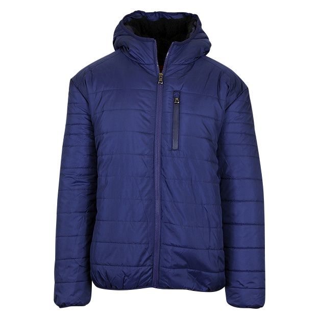 Hooded puffer jacket - navy