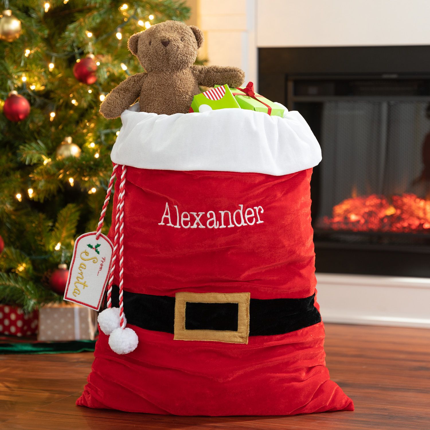 Fingerhut Personalized Velvet Santa Sack