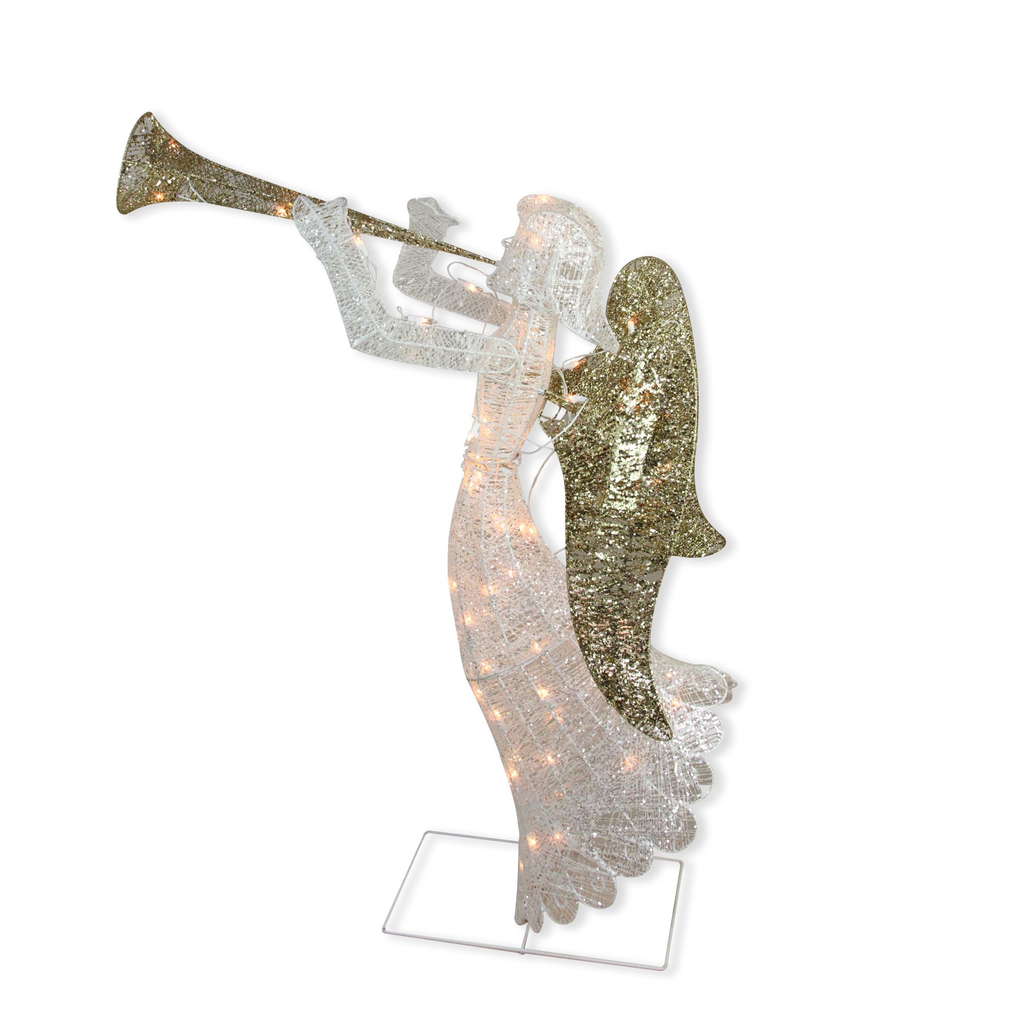 Northlight 18 Lighted White And Silver Angel In A Dress Christmas