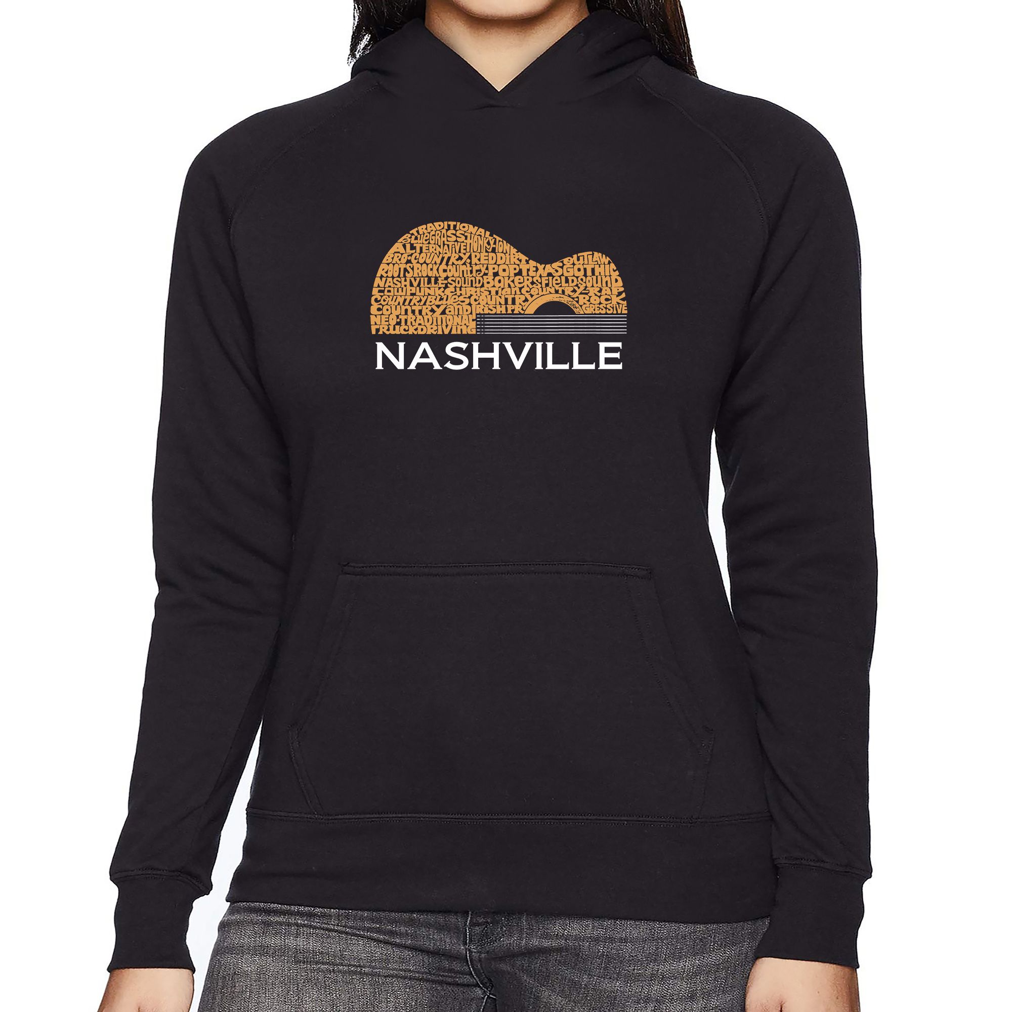 Nashville Words Black Graphic Tee