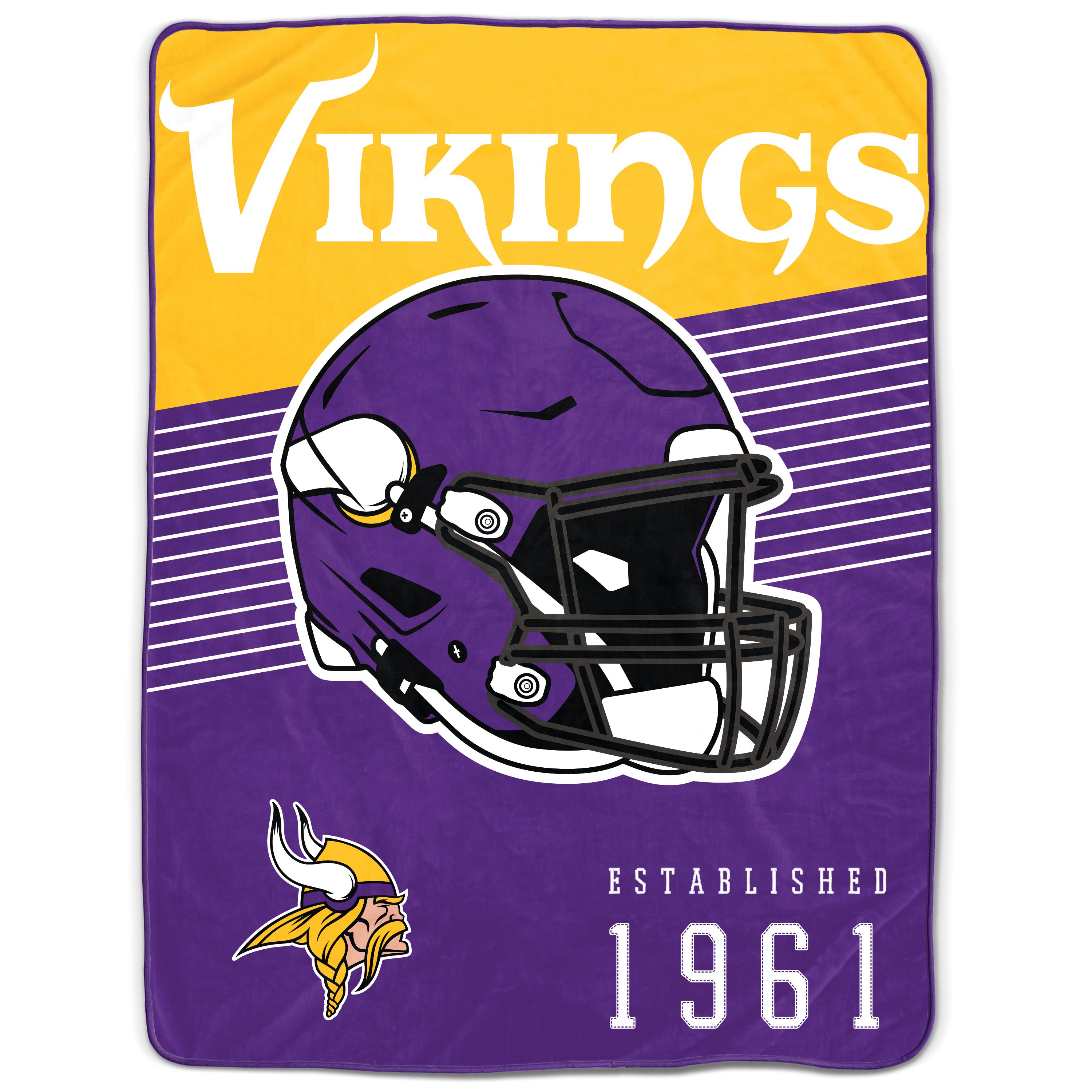 NFL 60x80 Helmet Stripes Throw by Pegasus Sports 