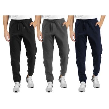 Galaxy by Harvic Mens Slim Fit Fleece Jogger Pants - 100% Polyester -  Charcoal, Size Small at  Men's Clothing store