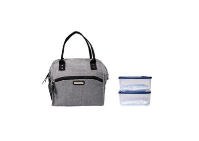 Isaac Mizrahi Inwood Insulated Tote With 2 Containers And Freezer