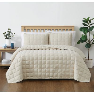 NY&CO Home Idge 3 Piece Quilt Set Y-Shaped Geometric Pattern