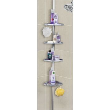 Fingerhut - Popular Home Vista Tension Pole 4-Tier Shower Caddy