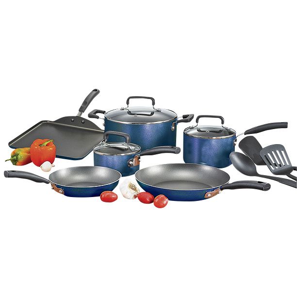 T-fal t-fal signature nonstick cookware set 12 piece pots and pans