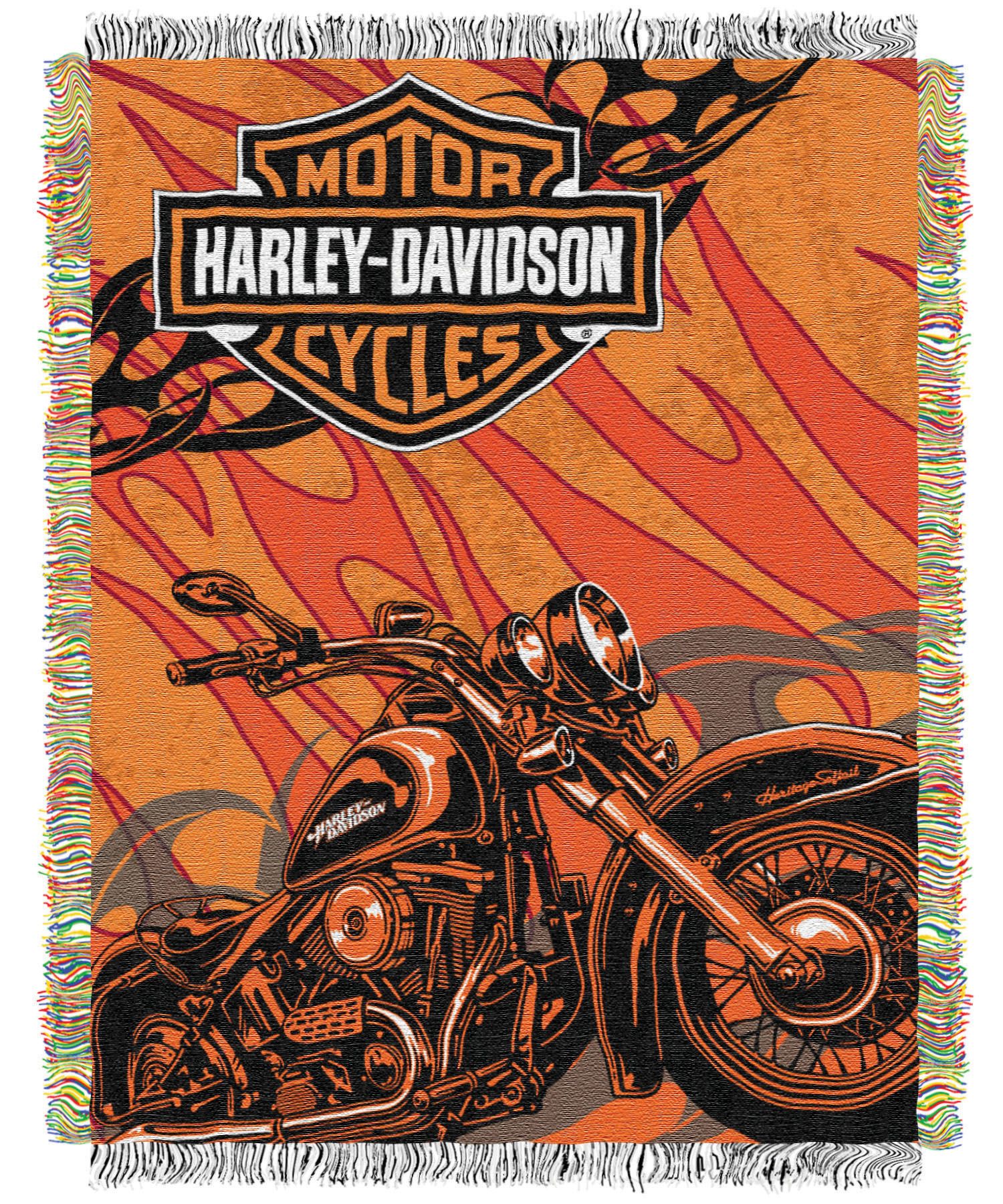 Fingerhut Harley Davidson Tapestry Throw