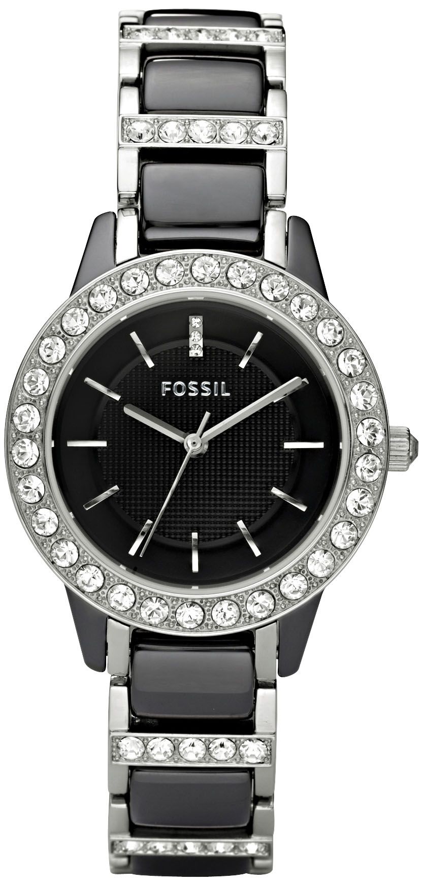 Fossil watch women's black ceramic cheap bracelet