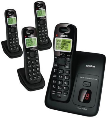 Uniden DECT 6.0 4 Handsets w/ Dig Answering System