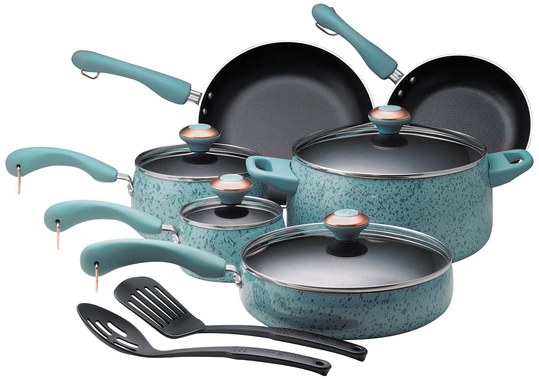 Paula Deen 12-pc Porcelain Cookware Set - Robins Blue 