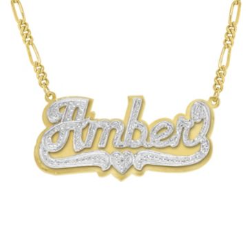 Name necklace gold hot sale and silver