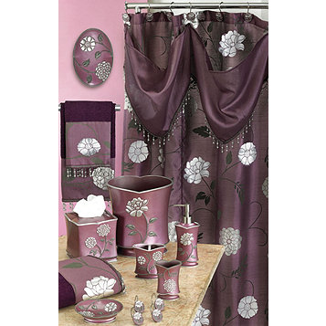 Fingerhut Avanti Purple Bath Collection, Avanti Shower Curtain Set