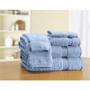 Superior 2 Piece Cotton Bath Rug Set Light Blue