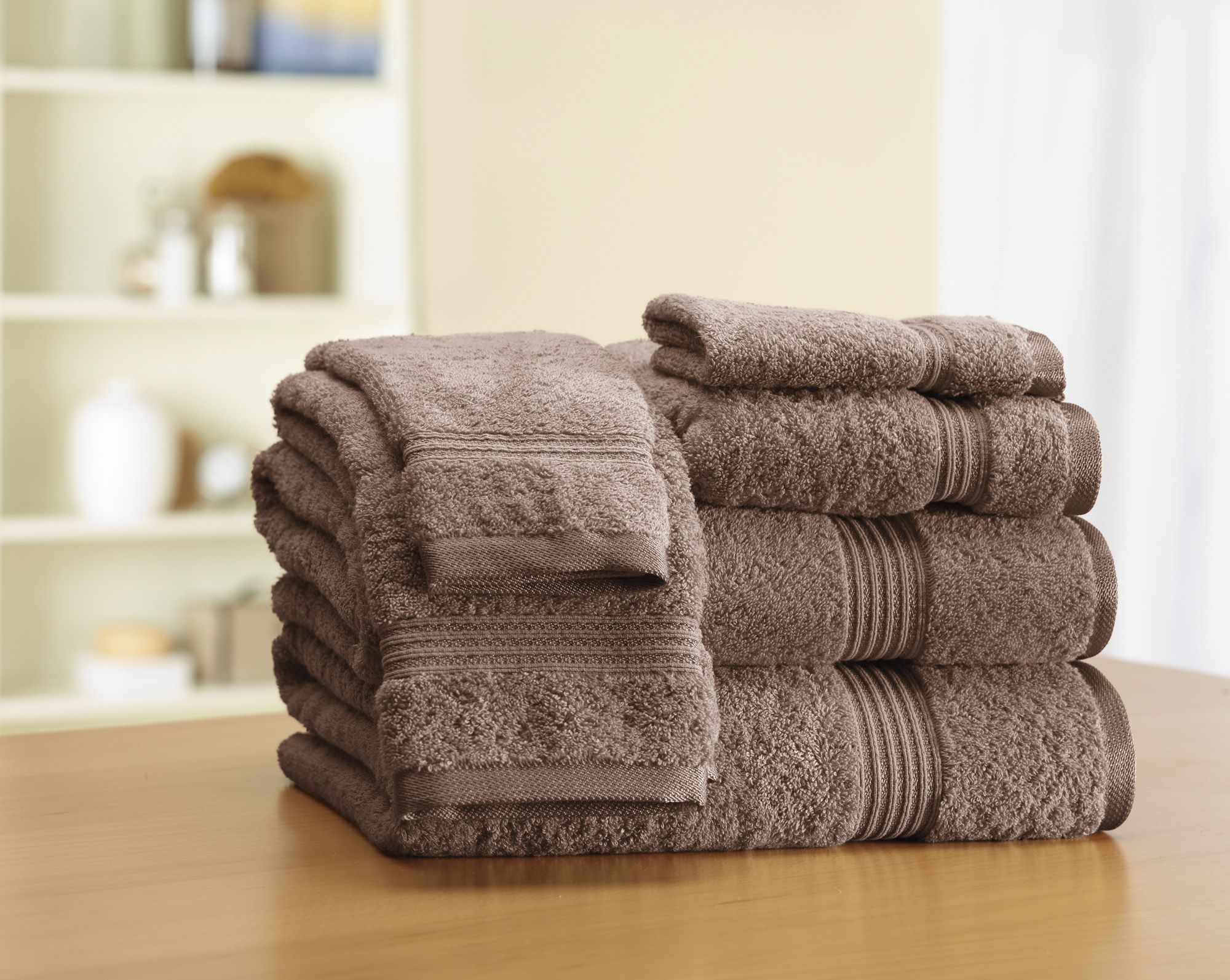 6-Piece Premium Towel Set, 2 Bath Towels, 2 Hand Towels, and 2
