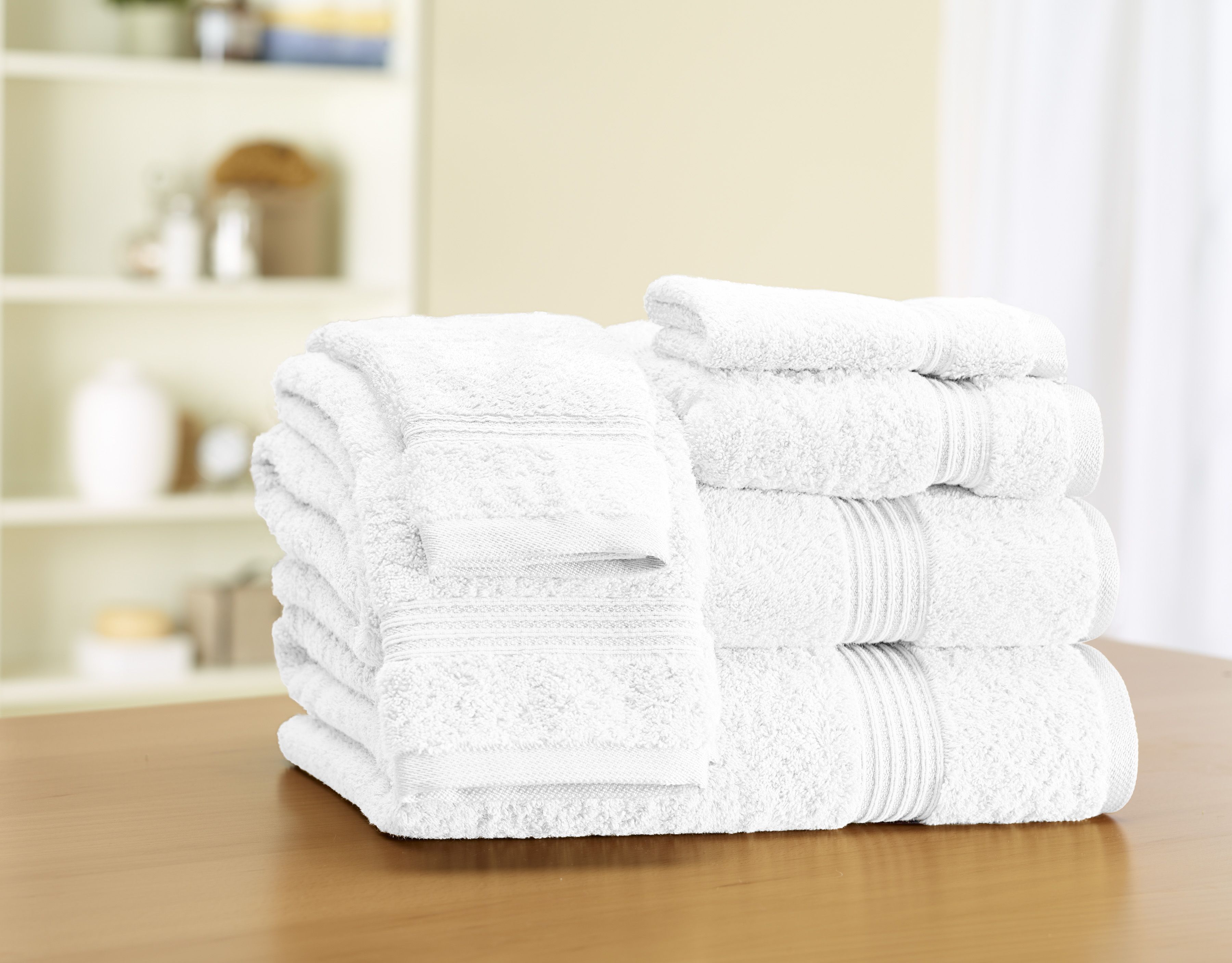 Superior Combed Cotton Highly Absorbent 6 Piece Hand Towel Se 