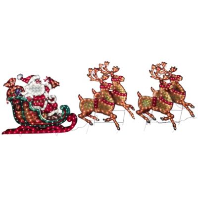 Holographic Santa Sleigh Deer