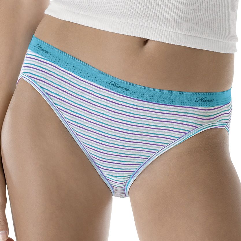 Hanes Womens Cotton Bikini Underwear, 6 Pack