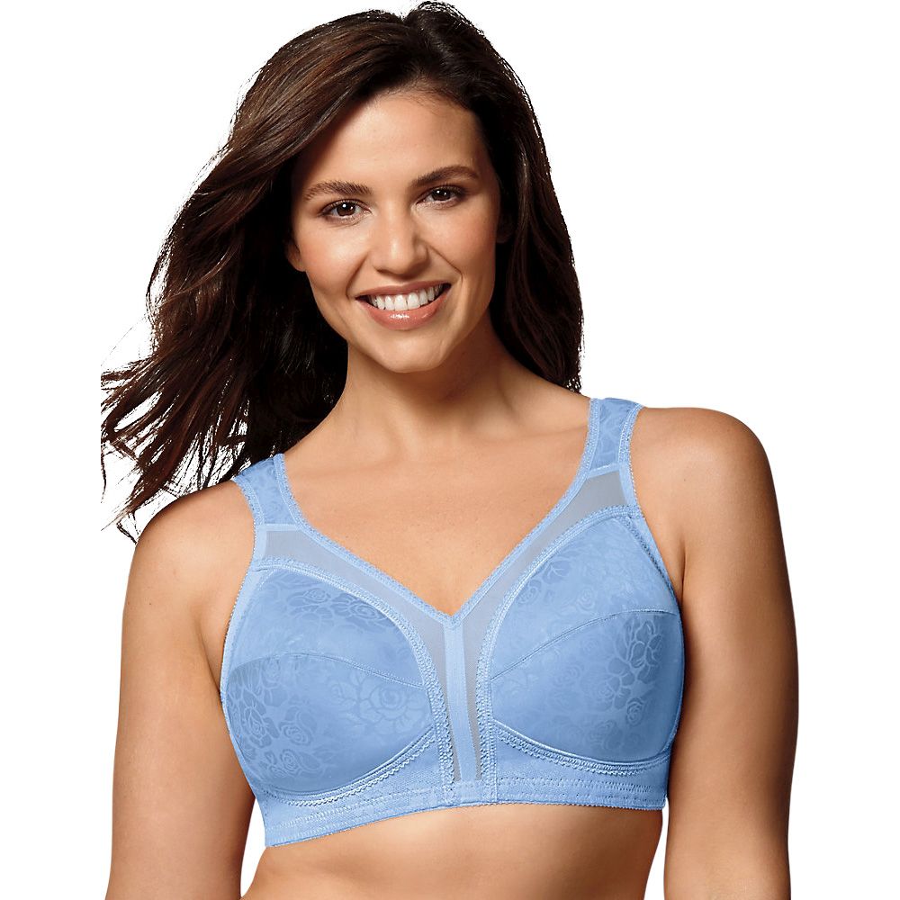 Playtex Wirefree Bra 18 Hour 4695 Front-Close With Flex Back M Frame  Breathable Women's 