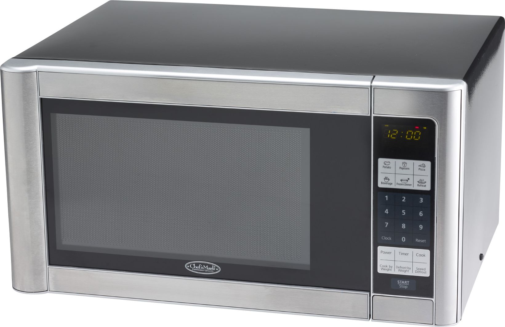  COMMERCIAL CHEF Microwave 1.3 Cu Ft with 10 Power Levels,  Microwave with Push Button Door Lock, 1000W Countertop Microwave with Timer  and Digital Controls, Black: Home & Kitchen