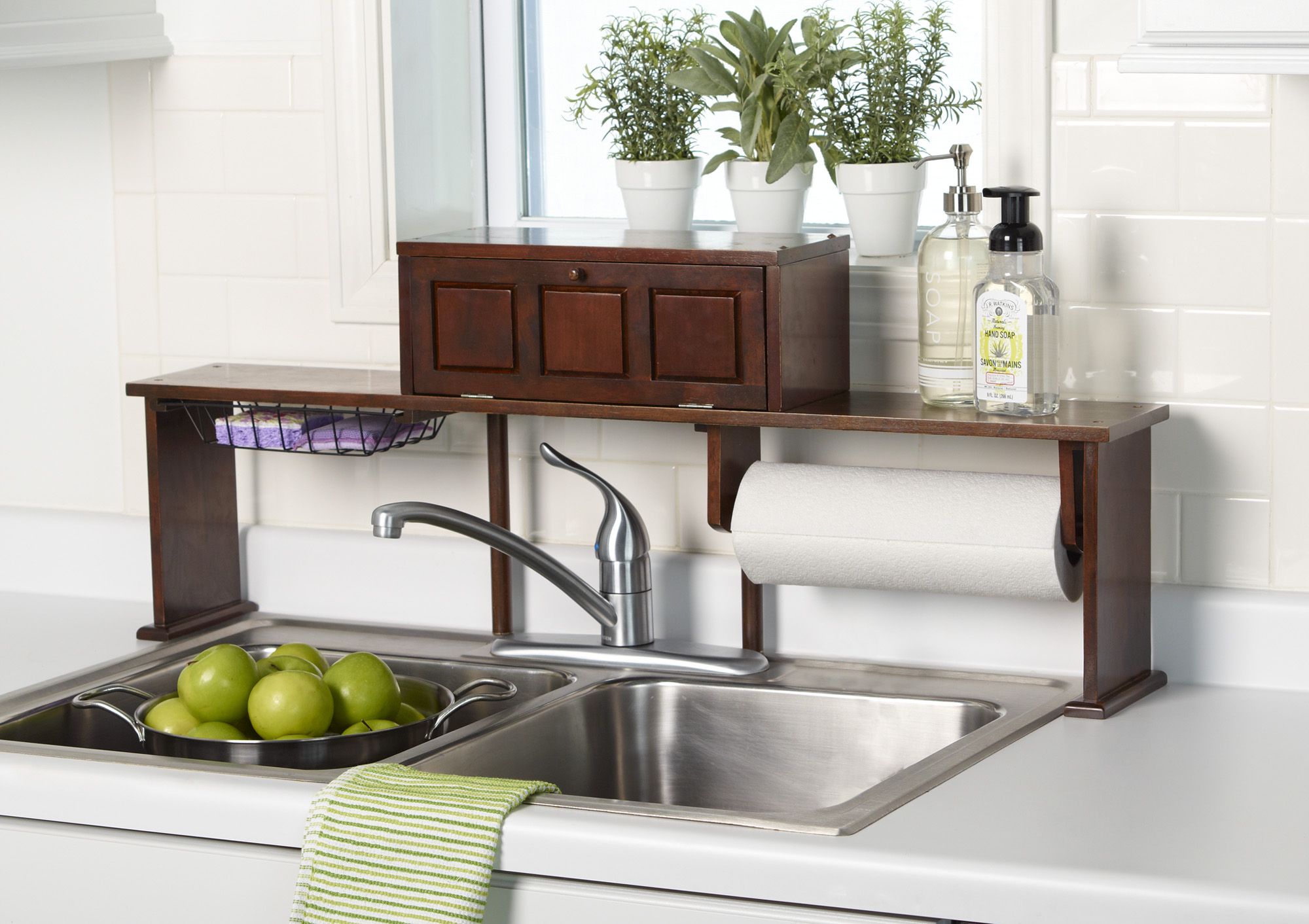 Fingerhut - Over-the-Sink Organizer Shelf