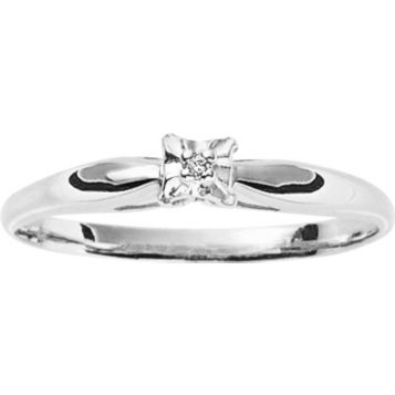 Fingerhut 10k White Gold Diamond Accent Promise Ring