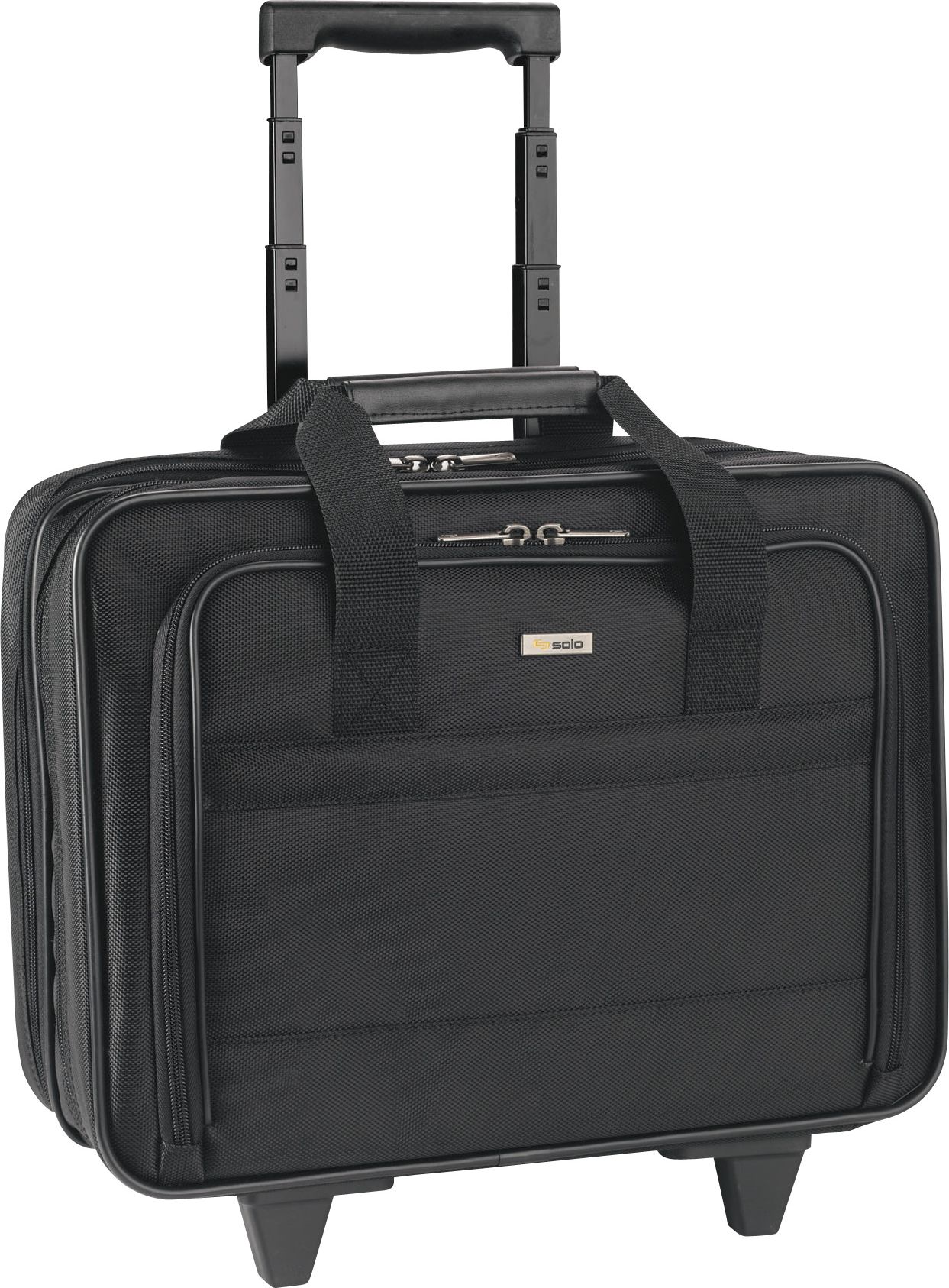  Solo Carnegie Rolling Laptop Bag, Black : Electronics