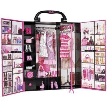 Barbie Ultimate Fashionista Hot Pink Storage Clothing Closet Carrying Case