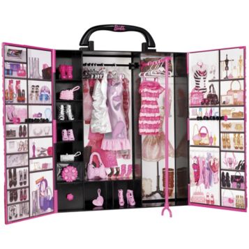 Barbie wardrobe carrying store case