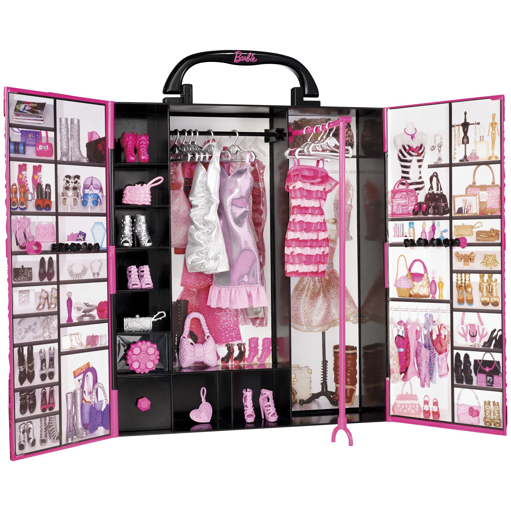 Barbie fashion store wardrobe storage case