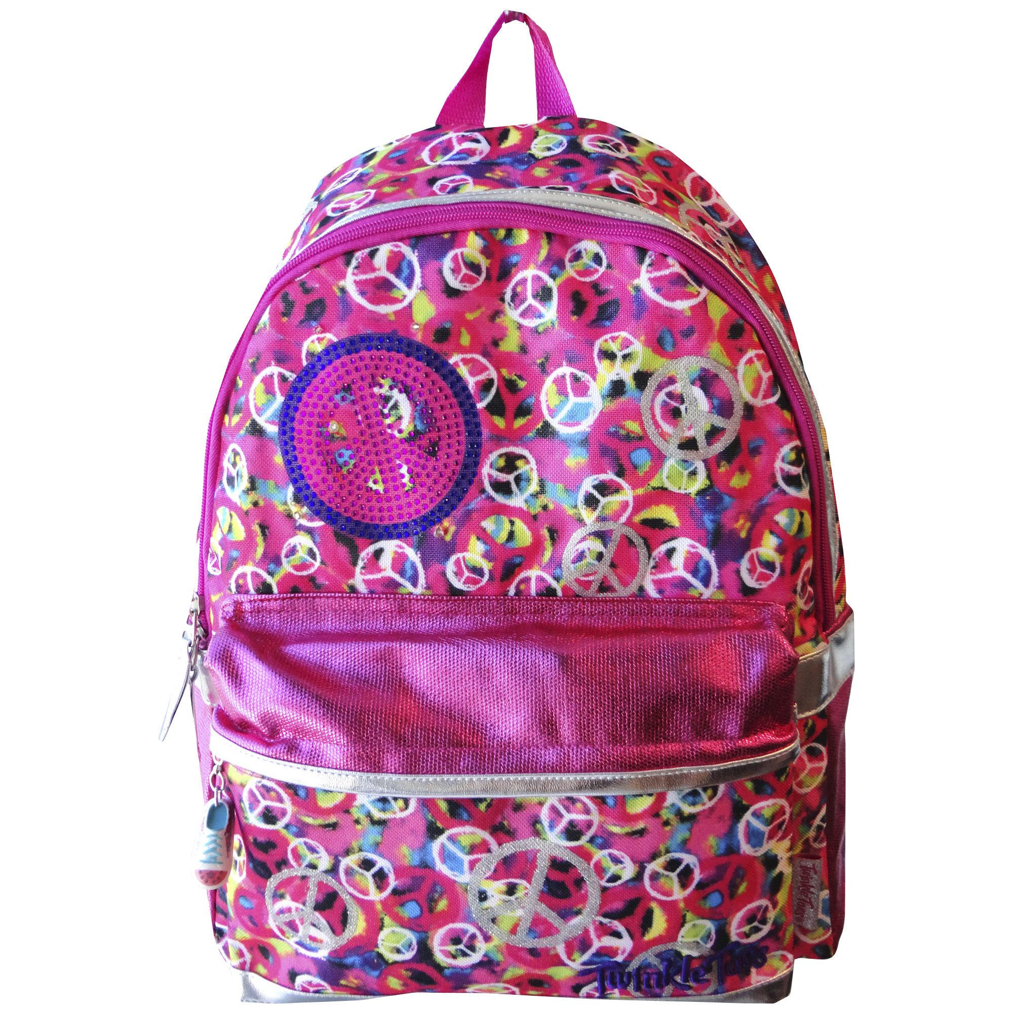 NWT Skechers Twinkle Toes Light Up Backpack Pink Sparkle Heart & Animal  Print