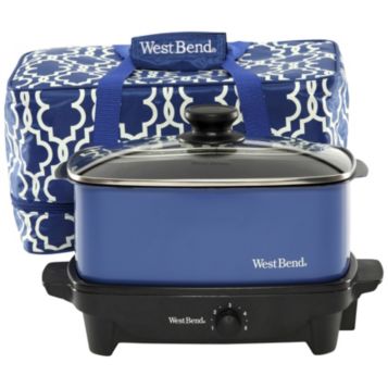 West Bend 5 Quart Oblong Slow Cooker With Travel Tote, Cookers & Steamers, Furniture & Appliances