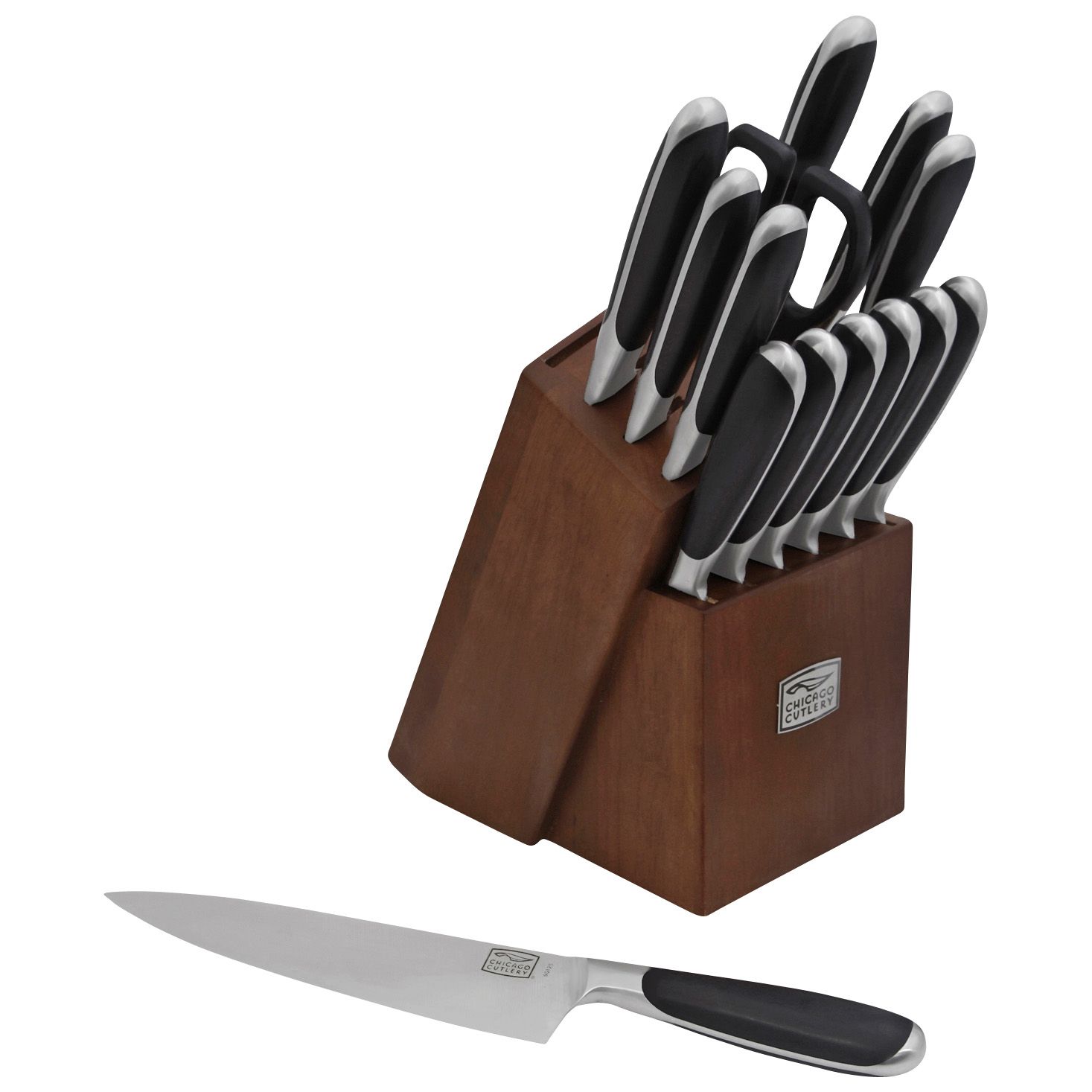 Fingerhut - Farberware 14-Pc. Slim Self-Sharpening Knife Block Set