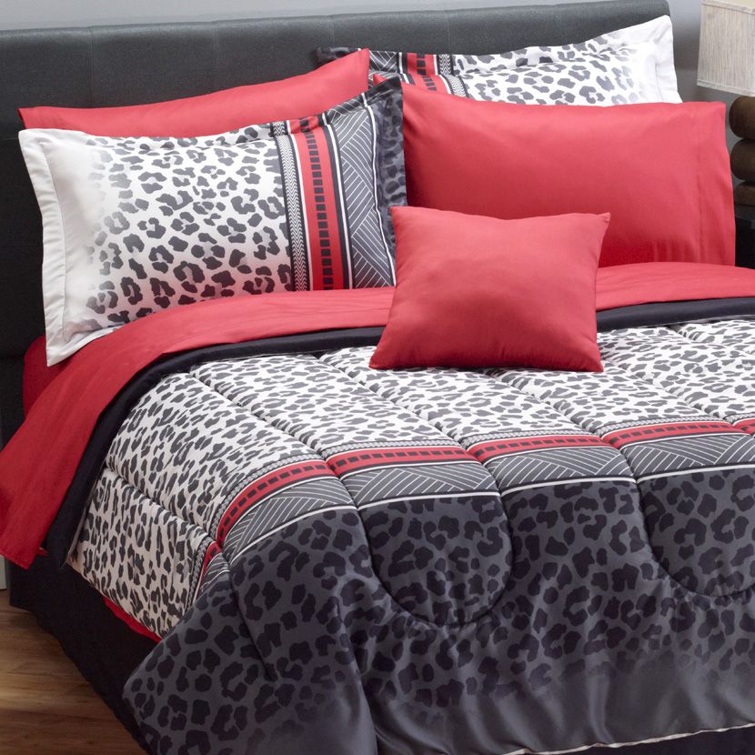 Fingerhut Myhome Snow Leopard Comforter Set Sheet Set King