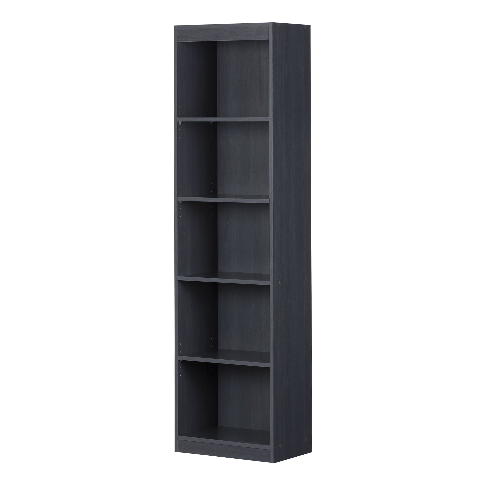 South Shore Axess 5-Shelf Narrow Bookcase-Pure White 