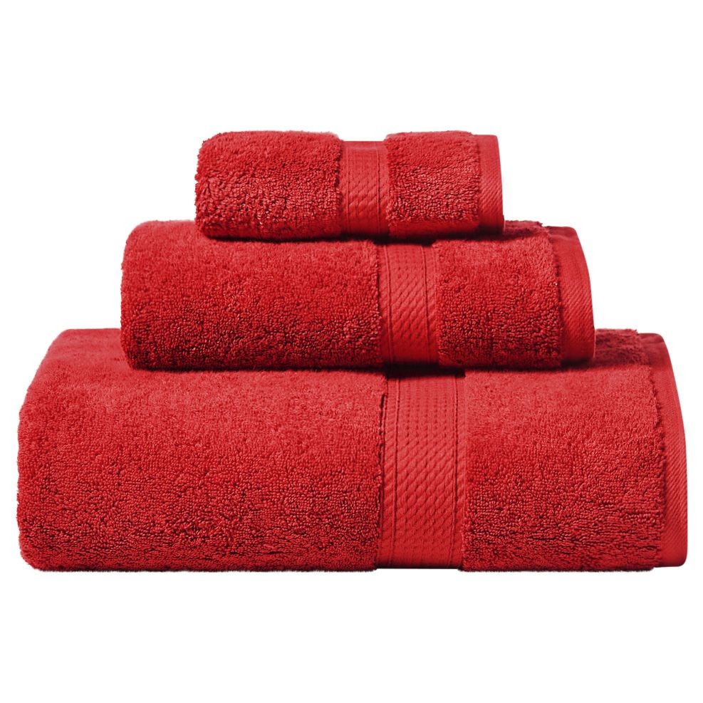 Superior Egyptian Cotton Heavyweight Solid Plush Towel Set - On