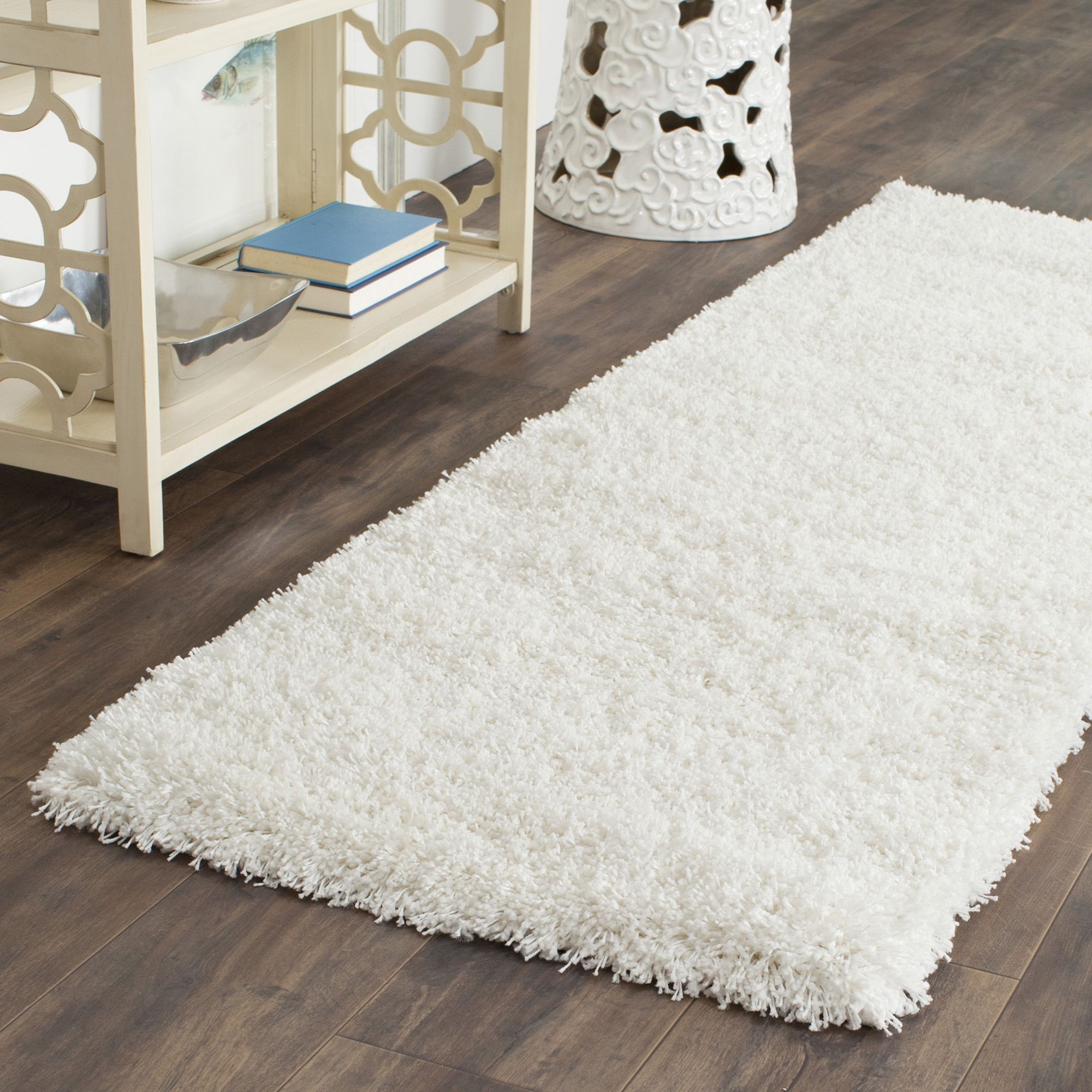 Fingerhut - Safavieh White California Shag 2x7 Rug