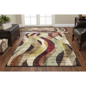 Fingerhut McLeland Design Modern Wave 3 Pc. Area Rug Set