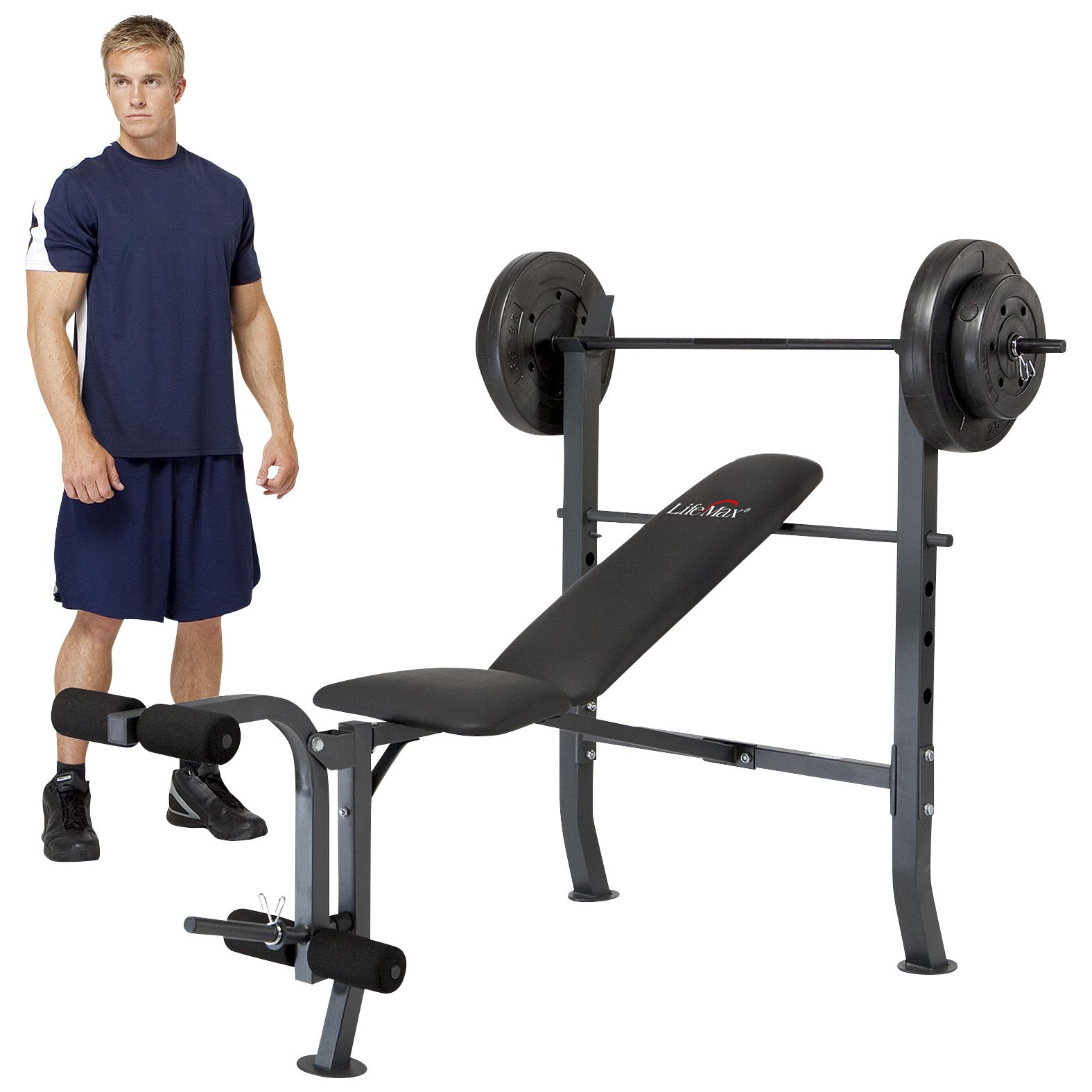 Weider pro 265 standard bench with vinyl weight set new arrivals