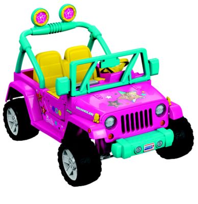 Fingerhut - Power Wheels 12V Barbie Jammin' Jeep Wrangler Ride-On