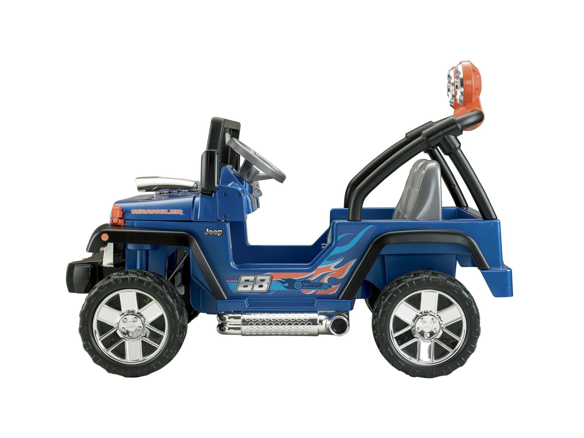 Fingerhut - Fisher-Price Power Wheels 12V Hot Wheels Jeep Wrangler Ride-On