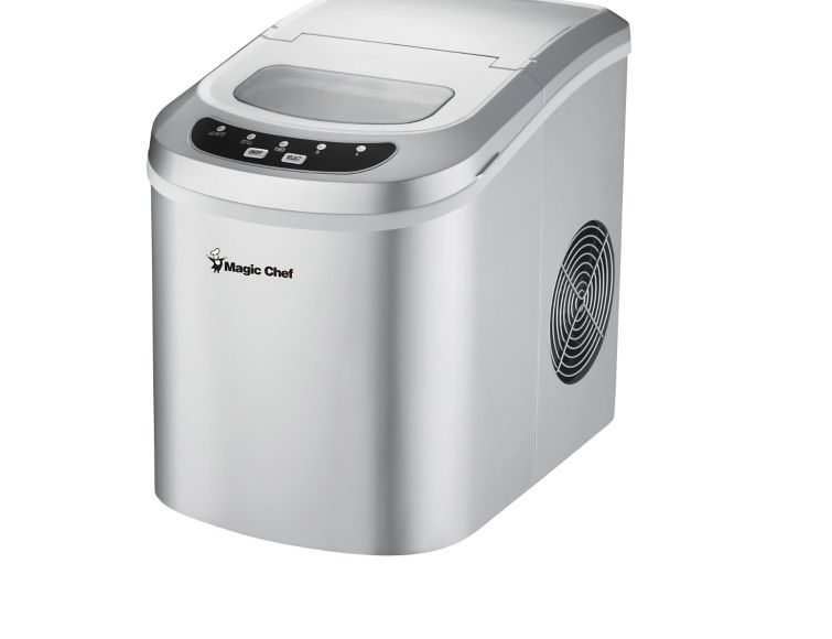 Magic Chef 27 lb. Portable Countertop Ice Maker in Stainless Steel
