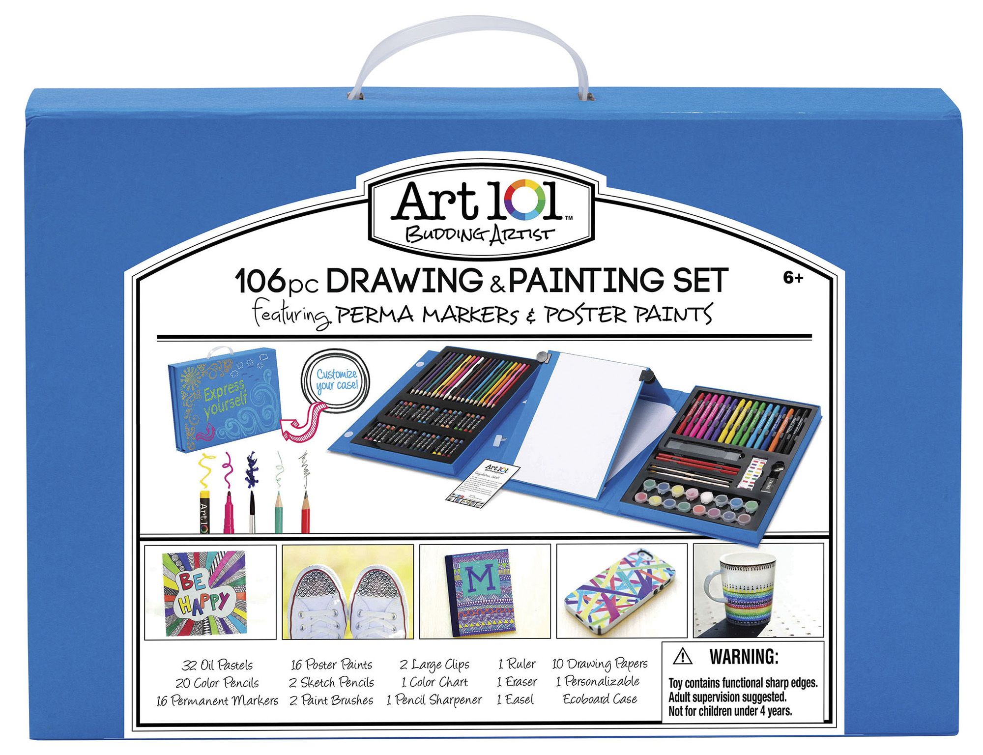 Art 101 106 Piece Draw & Color Art Set