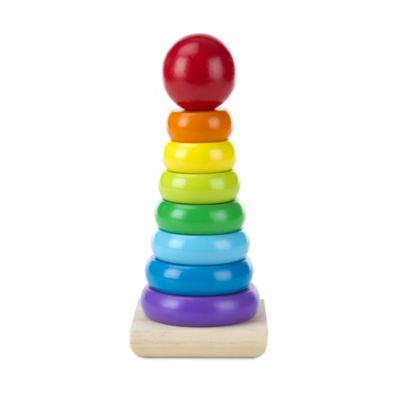 unfinished rainbow stacker