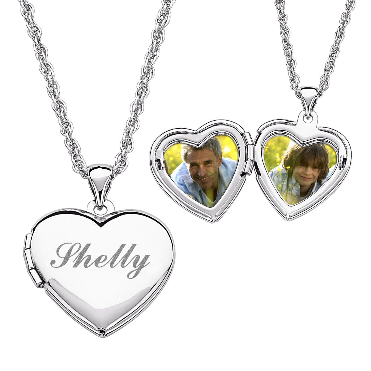 Personalized Heart Locket Necklace With Photo Personalized 