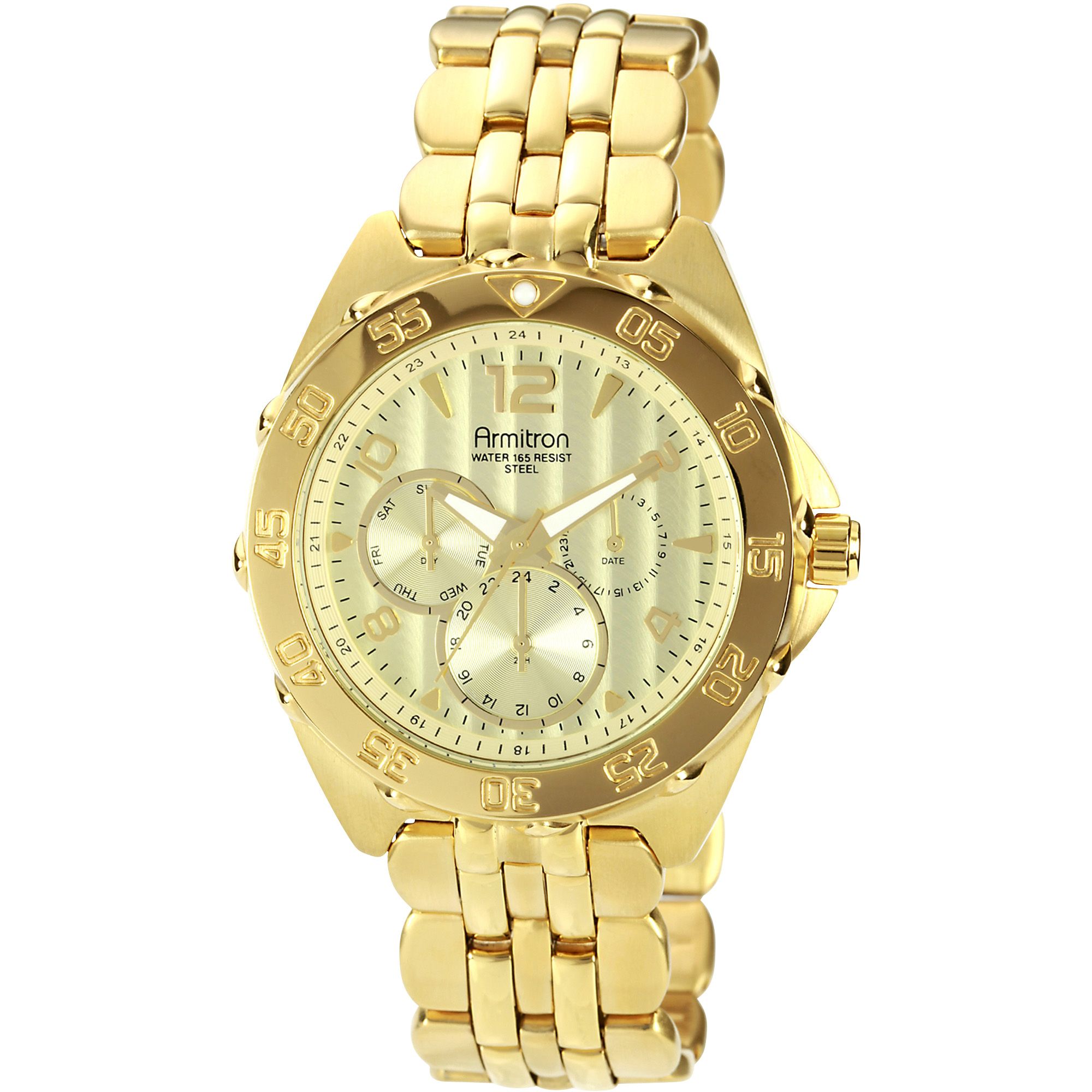 Armitron gold on sale tone men's watch