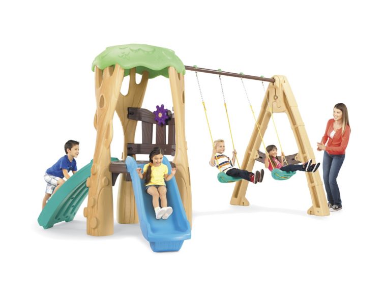 Little tikes hot sale playhouse swing set