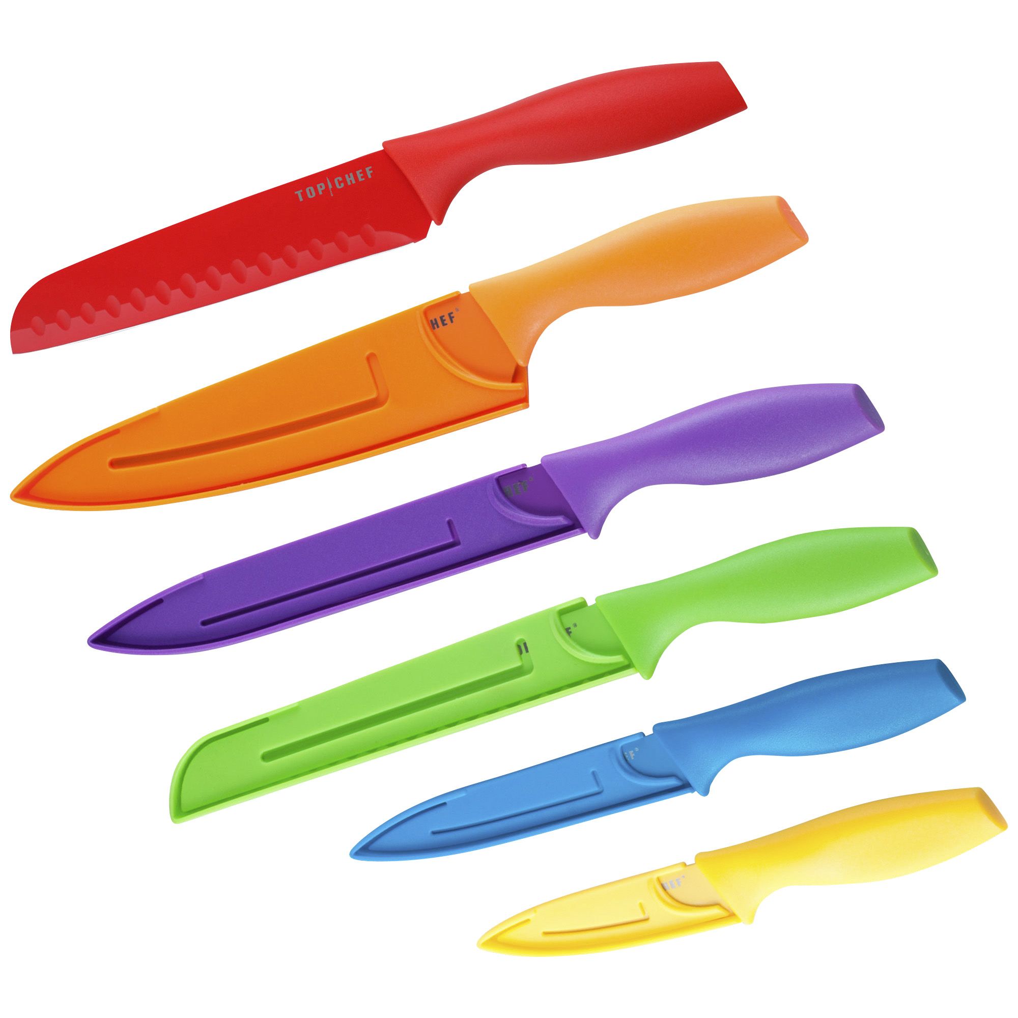 popular plastic handle 6 pcs knife