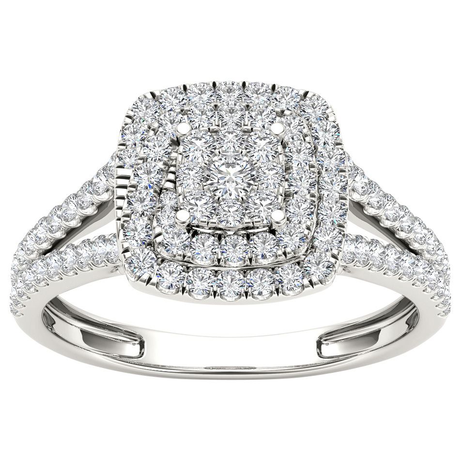 Fingerhut 10k White Gold Diamond Engagement Ring